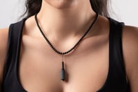 Image 2 of NECKLACE silver  - Onyx & Jasper   #034-65