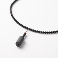 Image 1 of NECKLACE silver  - Onyx & Jasper   #034-65