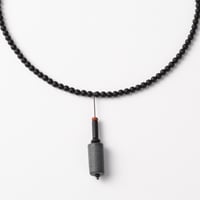 Image 3 of NECKLACE silver  - Onyx & Jasper   #034-65