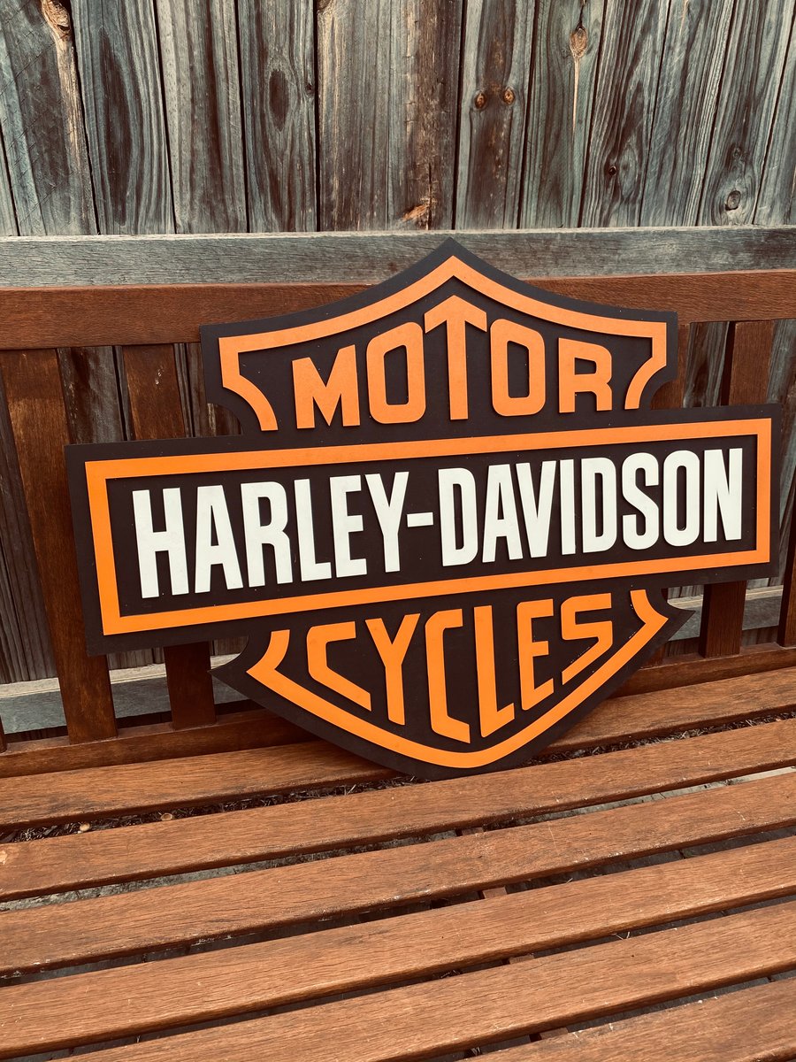 Harley-Davidson Wood Sign | Asanoha Laser Co.