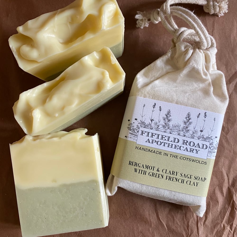 Image of Bergamot & Clary Sage Soap with French Green Clay