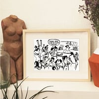 Image 2 of "Leer en la cama" print