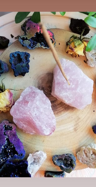 Image of Rose quartz Insence holder 