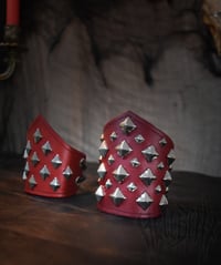 Image 1 of Hellbent Double Pyramid Studded Cuff
