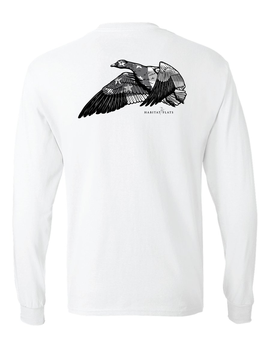 Image of Americana Snow Goose Long Sleeve Shirt