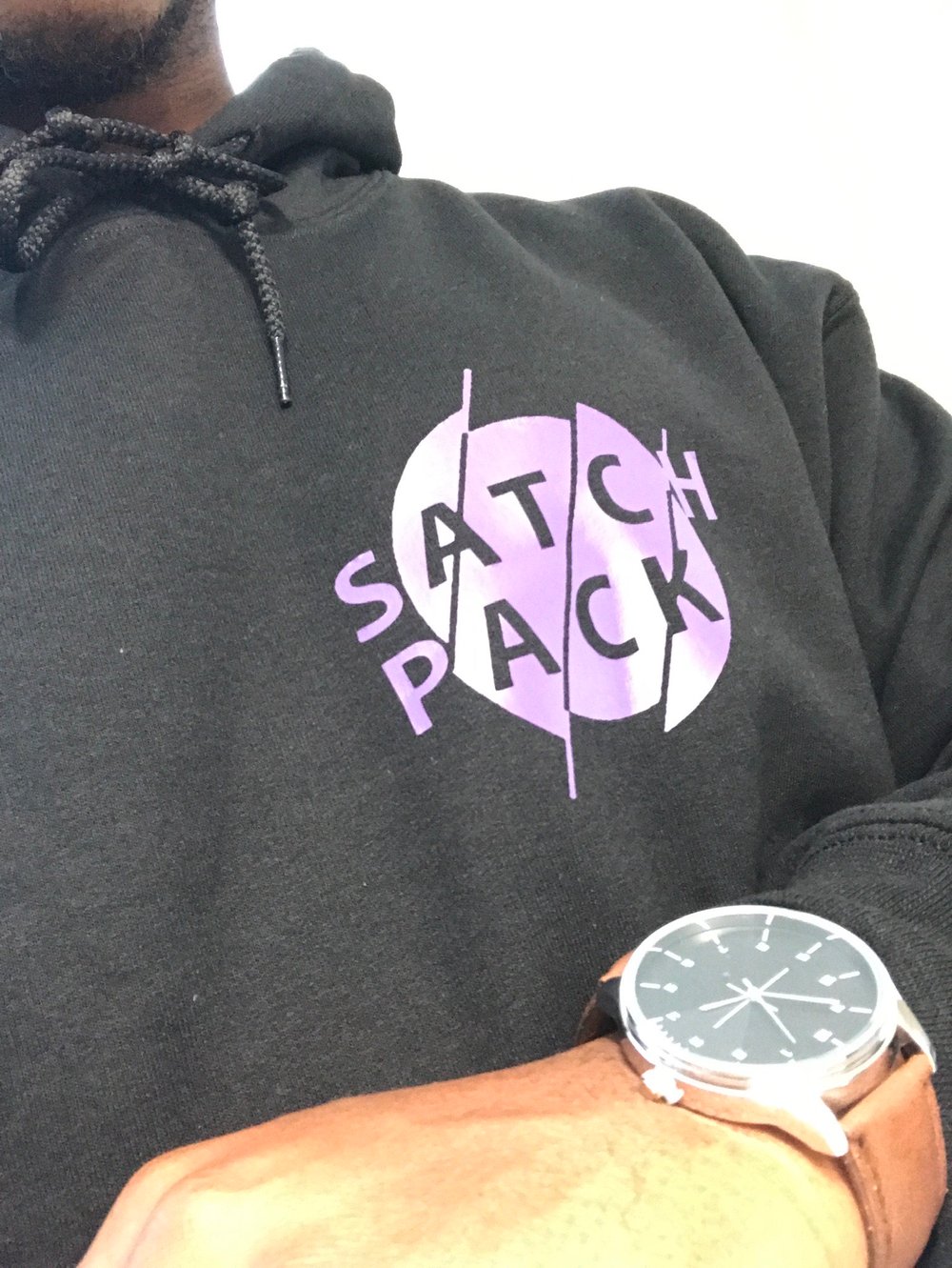 Satch Pack Hoodie - Black/Purple