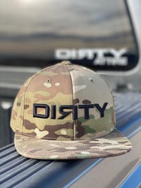 Image 1 of CAMO W/BLK  FONT SNAPBACK