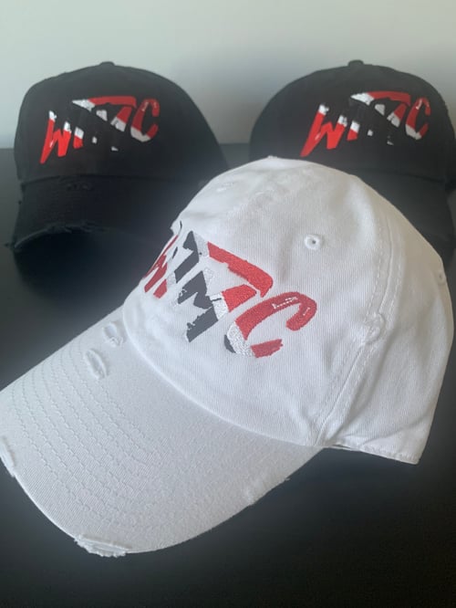 Image of Trini Flag “WTMC” Logo White Dad Hat