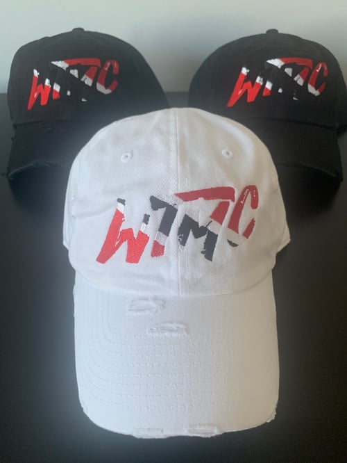 Image of Trini Flag “WTMC” Logo White Dad Hat