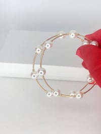 Pearl Hoop Earrings Style 2