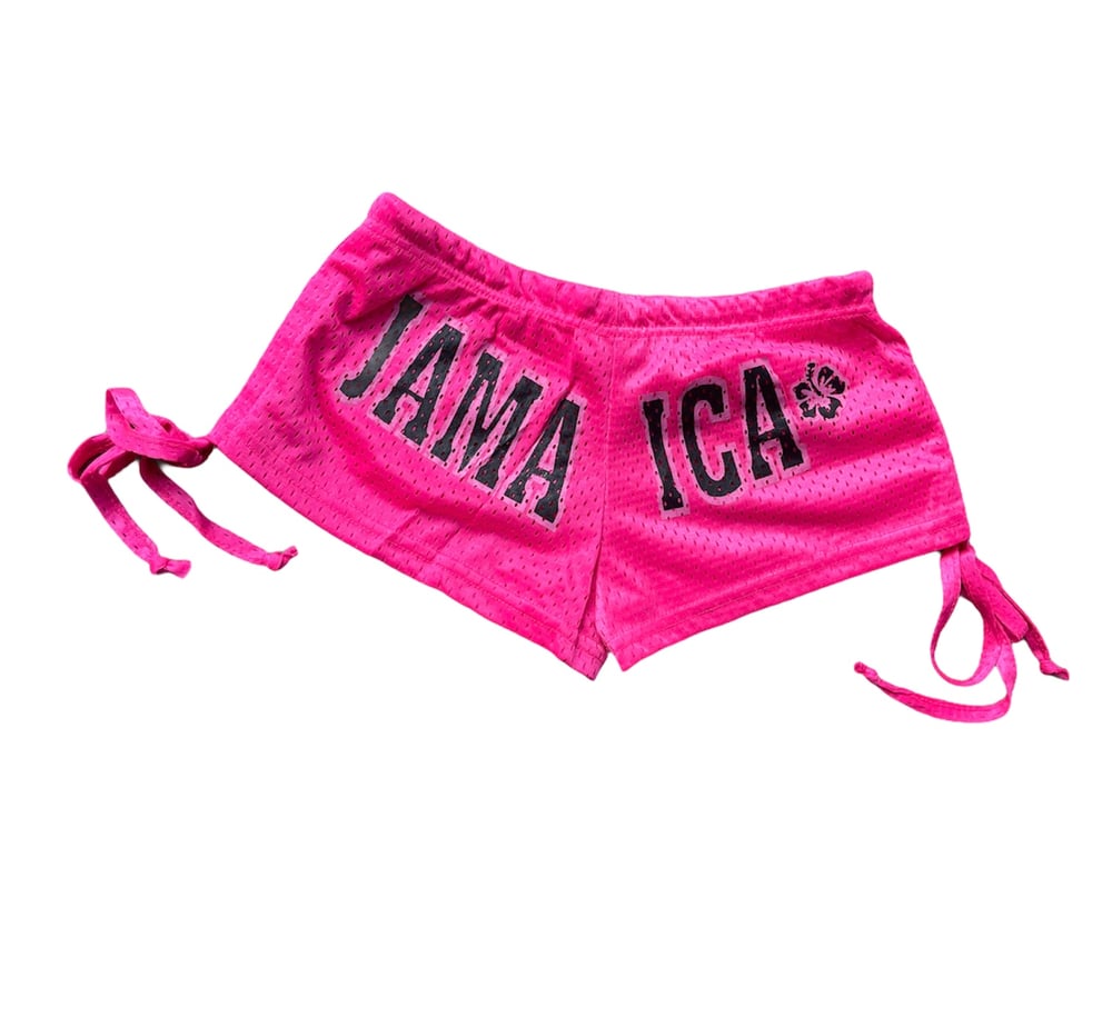 Jamaican pink batty rider shorts 