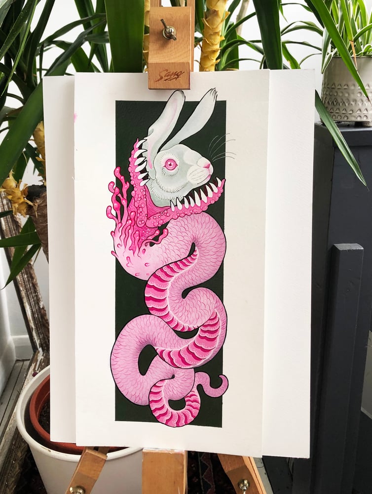 Image of Rabbit Snake Print