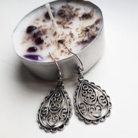 Image 1 of Silver Teardrop Earrings 