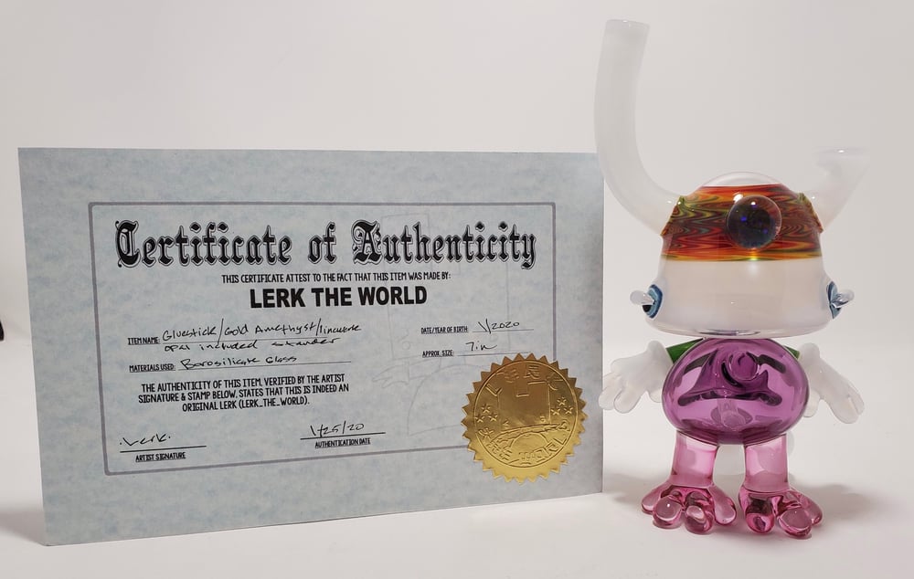 Image of Lerk The World - Gluestick / Gold Amethyst w Opal w/ Certificate