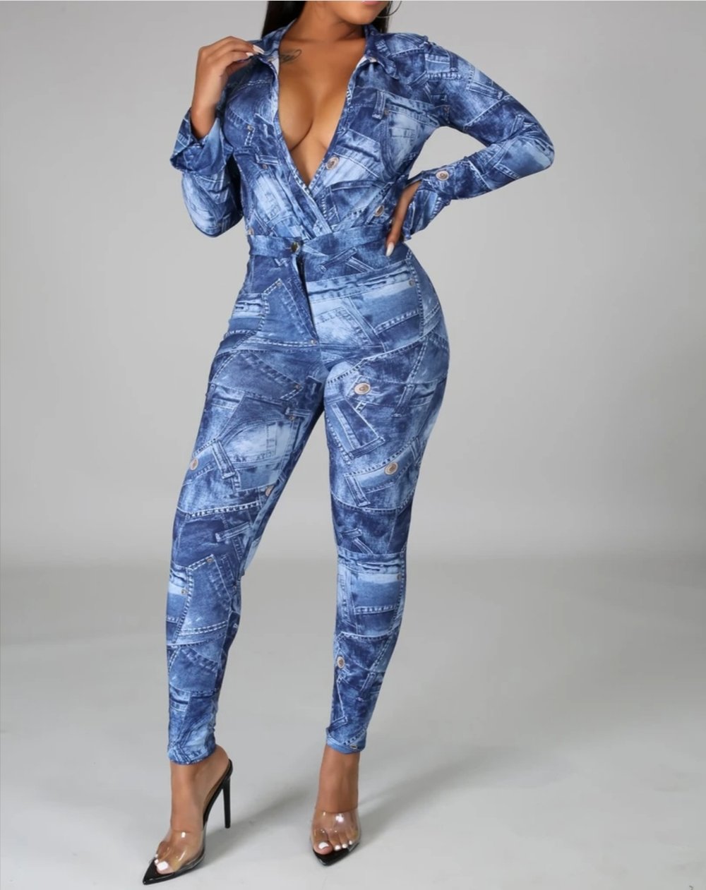 Print Body Suit & Pants Set