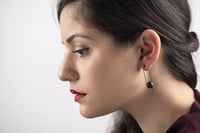 Image 2 of EARRINGS silver - onyx, island 1,    #034-68