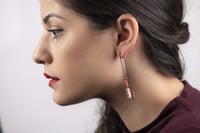 Image 2 of EARRINGS silver - jasper   #034-75