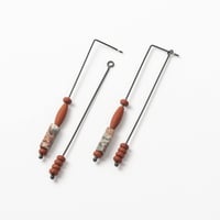 Image 1 of EARRINGS silver - jasper   #034-75