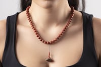 Image 2 of NECKLACE silver - jasper  #034-77