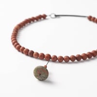 Image 1 of NECKLACE silver - jasper  #034-77