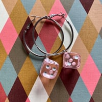 Image 5 of Roll the Dice Hoop Earrings 