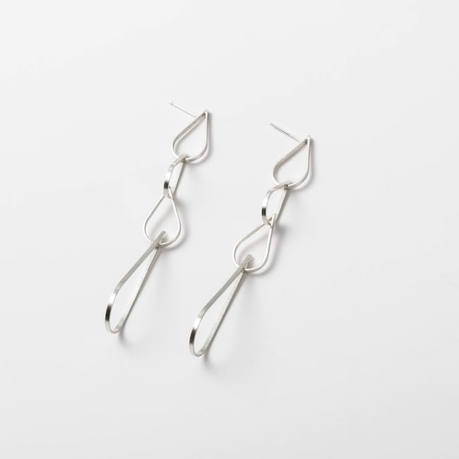 EARRINGS silver,  Island 1,   #034 - 83
