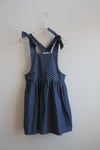 Pinafore Dress-blue with dots