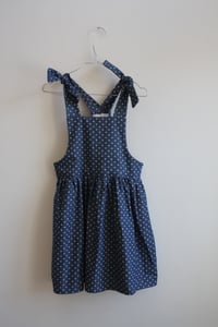 Image 2 of Pinafore Dress-blue with dots