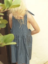 Image 3 of Pinafore Dress-blue with dots