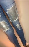 Crystal Cut Denim Jeans