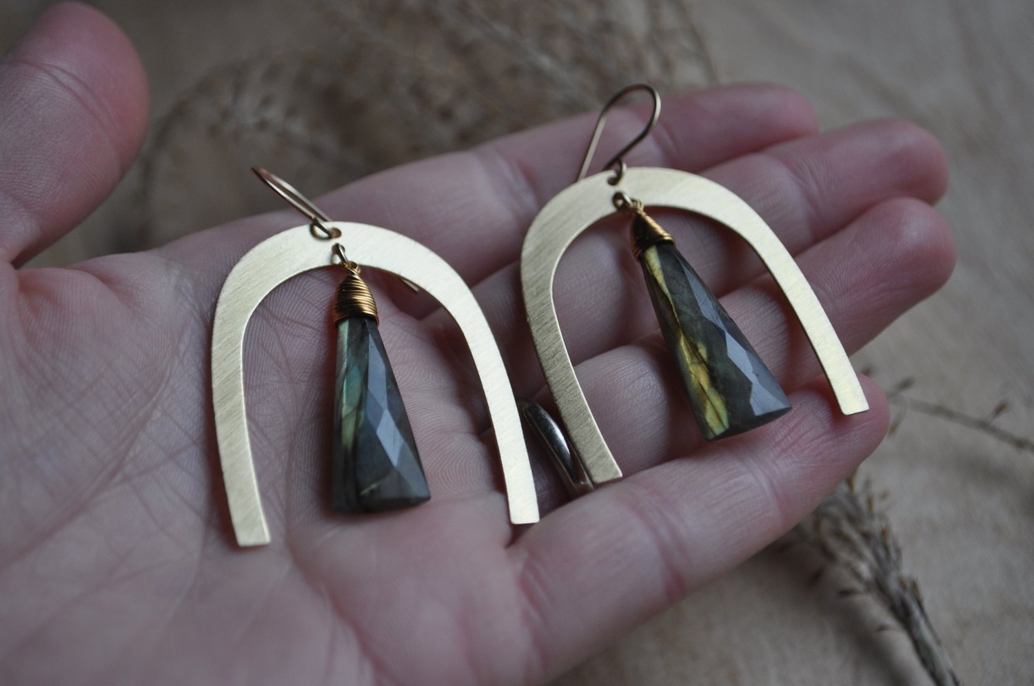 Image of The Rambler Dangles in Labradorite Triangles