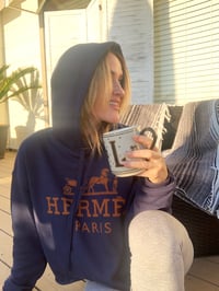 DESIGNER LUXE CROP FLEECE HOODIE