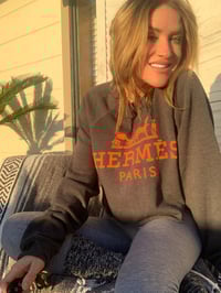 Image 2 of DESIGNER LUXE CROP FLEECE CREW NECK