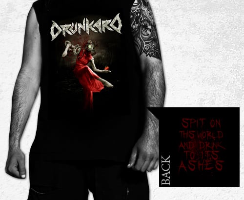 Image of DRUNKARD SPIT ON THIS WORLD T-SHIRT