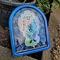 Image 2 of Blue Floral 4-Eyed Girl Tray