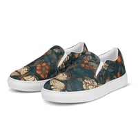 Image 4 of Cottagecore Butterflies and Botanical Plants Women’s slip-on canvas shoes