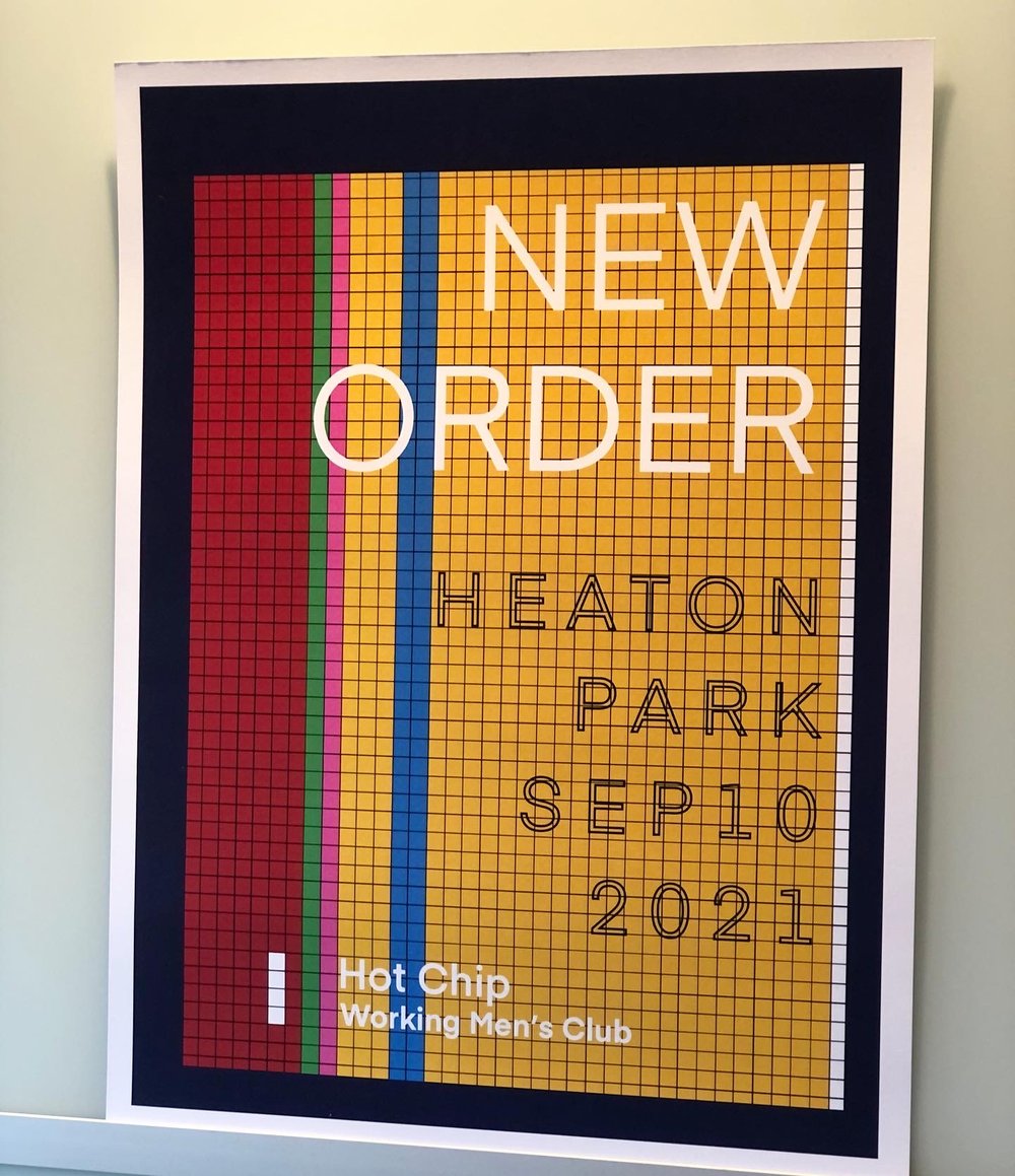 New Order Heaton Park 2021 gig poster/art print 