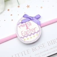 Image 2 of My 1st Easter Bow - Pink & Lilac 