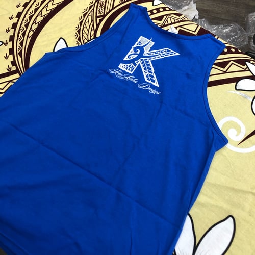 Image of 2.0 All Tribal Blue Tank Top (Dark)