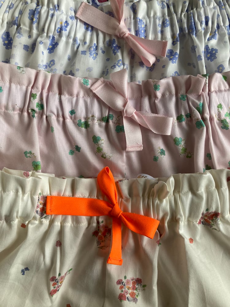 Image of Pyjamas shorts en satin de coton Prune Cirelli x Villa Atlantida 