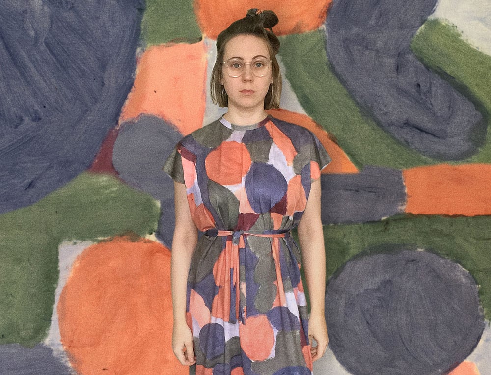 Image of COLOR PAINTED LOOSE DRESS