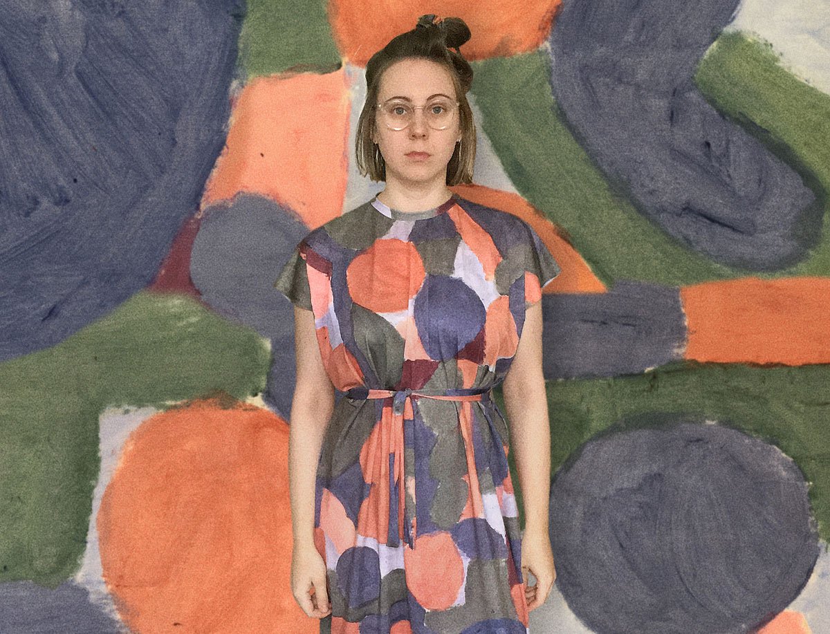 Image of COLOR PAINTED LOOSE DRESS