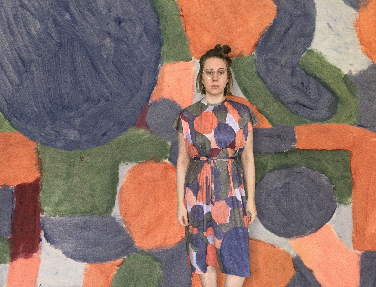 Image of COLOR PAINTED LOOSE DRESS