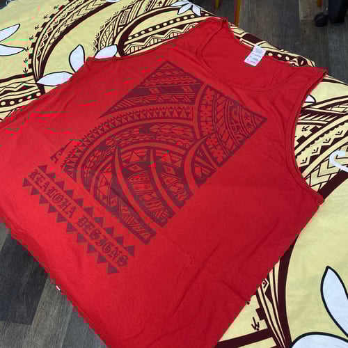 Image of 2.0 All Tribal Red Tank Top (Dark)