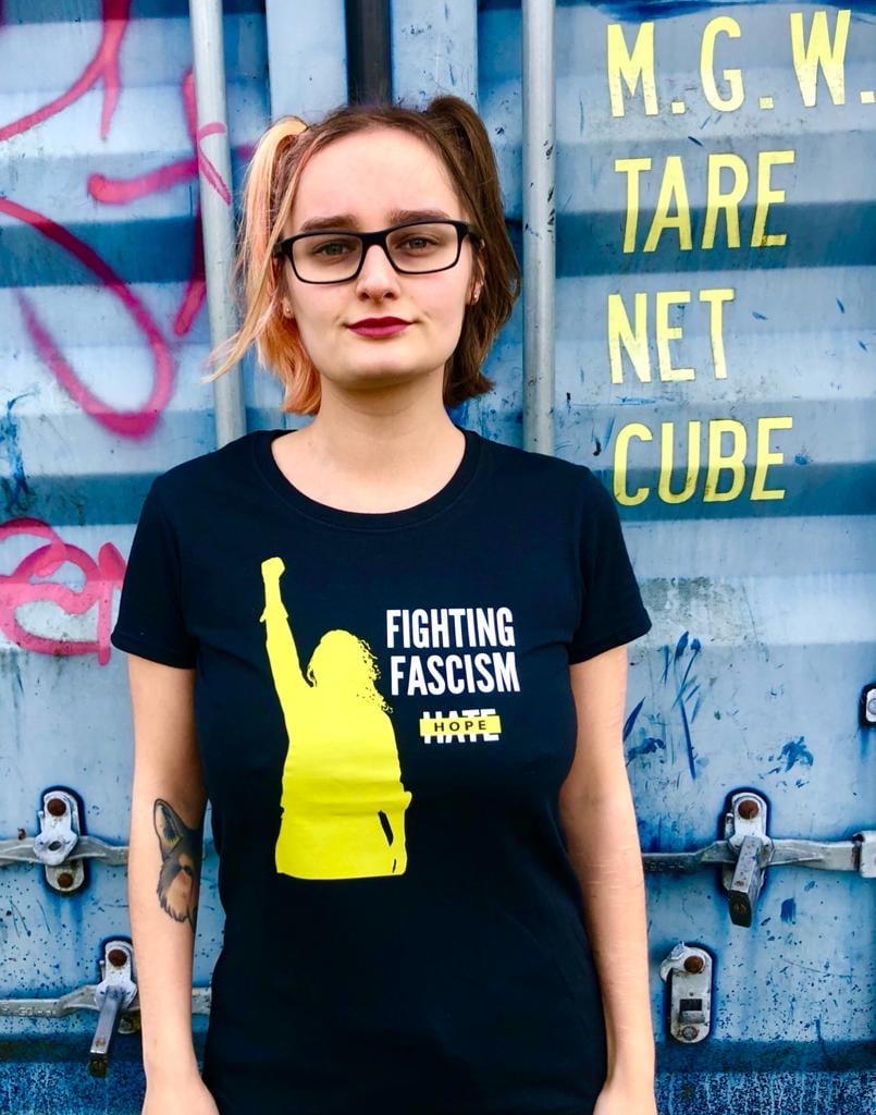 Women fight fascism T-shirt