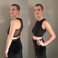 Image 4 of Fishnet Racer Back Crop Top