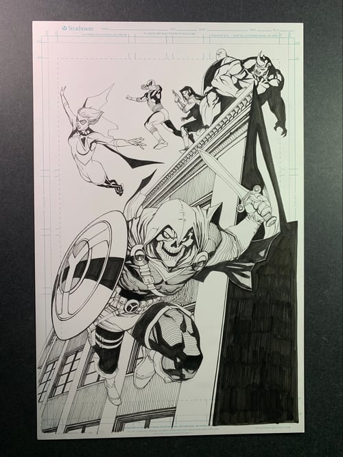 Image of THUNDERBOLTS #1 KING IN BLACK 1:25 variant COVER original art