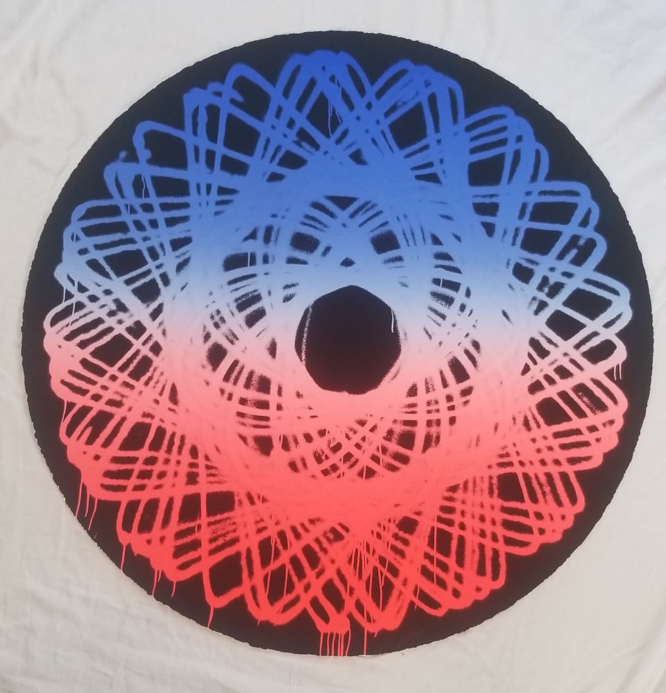 Image of Jason Revok Spirograph Screen Print Black