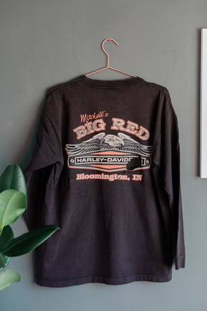 Image of Early 90's Harley Davidson 'Big Red' Long Sleeve 