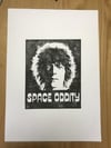 David Bowie. Space Oddity. Hand Made. Original A3 linocut print.